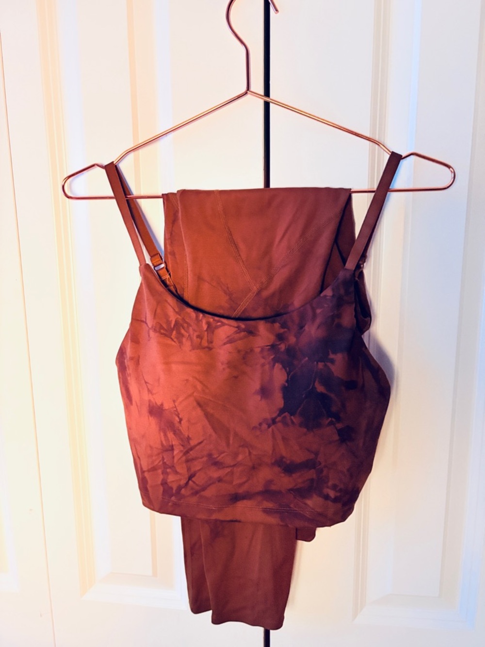 💜Alphalete - Alphalux Force Matching Set - Brown Tie Dye - Leggings + Crop Top 🎉